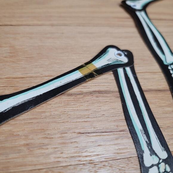 Vintage 80s Halloween Bundle Arkin 22-inch JOINTED SKELETONS Carve N Glo - Picture 7 of 11